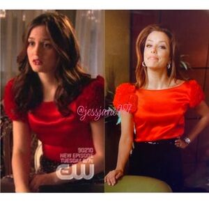 Blair Waldorf Gabby Solis Catherine Malandrino Red top